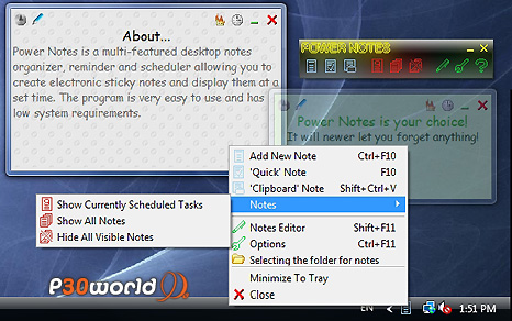 دانلود Power Notes 3.63.1.4310 – نرم افزار ثبت یادداشت ها و ایجاد برچسب روی دسکتاپ کامپیوتر