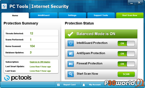 دانلود PC Tools Internet Security 2012 v9.0.0.2286 – نرم افزار افزایش امنیت در فضای مجازی