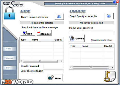 دانلود Our Secret v2.5.5 – نرم افزار مخفی کردن یک فایل در یک فایل دیگر