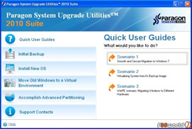Paragon System Upgrade Utilities 2010 – نصب چند سیستم عامل ویندوز در کنار ویندوز جدید شما
