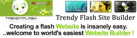 ساخت یک سایت زیبا و کامل فلش با چند کلیک ساده توسط Trendy Flash Site Builder v1.1
